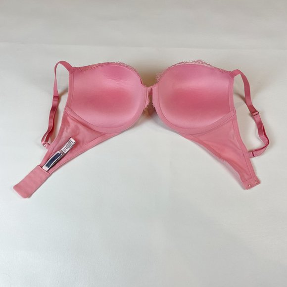 NWOT Victoria's Secret Bra 32DDD Dream Angels Push-Up Pink Lace B555 - Picture 3 of 7